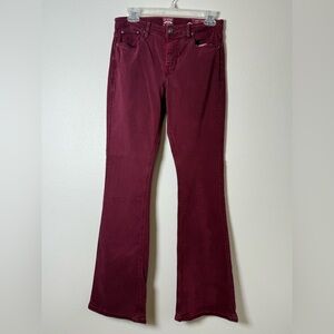 Guess Wine-Colored Denim Logo Jeans